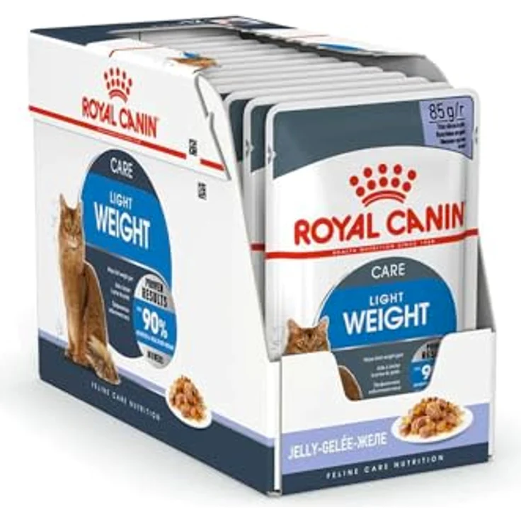 Royal Canin FCN Light Weight Care Jelly, Katzen-Nassfutter zur Reduzierung der Kalorienaufnahme, 12x85g – Bild 1