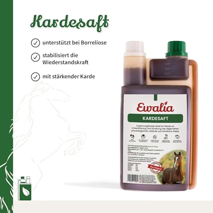 Ewalia Kardesaft, harmonisierendes Ergänzungsfuttermittel für Pferde, 100% natürliche Inhaltsstoffe, 2x1 Liter – Bild 2