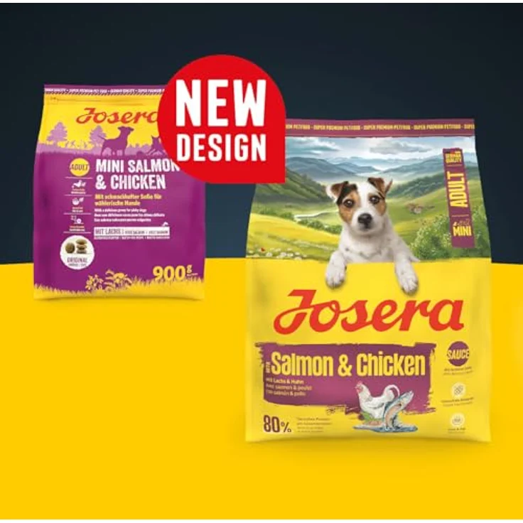 Josera Mini Adult Salmon & Chicken, glutenfreies Hundefutter für kleine Hunde, 10 kg mit knusprigen Kroketten und 80% tierischem Protein – Bild 2