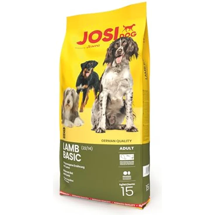 JosiDog Lamm Basic, Hundefutter für erwachsene Hunde, 15 kg, reich an tierischem Protein, unterstützt Vitalität und Hautpflege, made in Germany – Bild 1