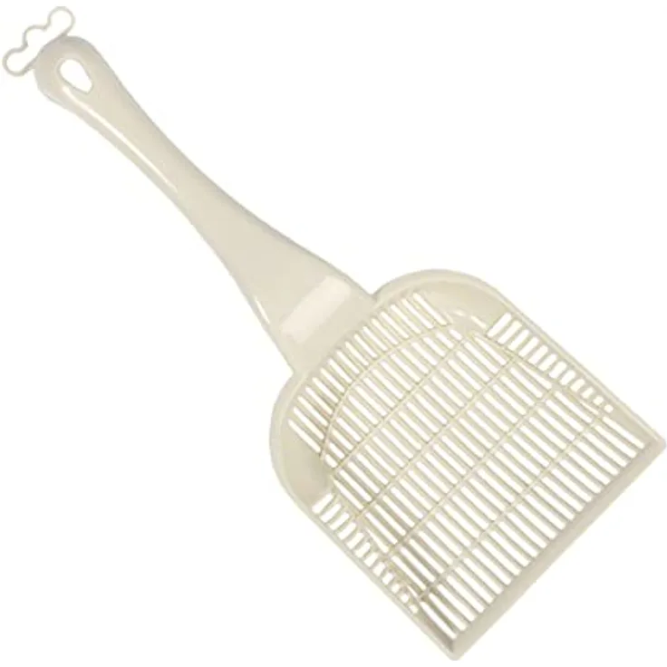 EBI, Schaufel für Katzentoilette, Modell Zen Serie, 26 x 10,5 x 4 cm, Farbe: Weiß, hygienisch, grobe Filterstruktur, Kunststoff, robust, leicht zu reinigen, ideal für die Katzentoilette