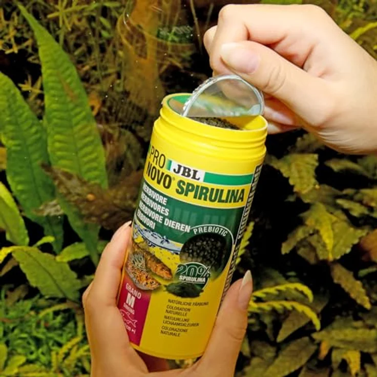 JBL PRONOVO SPIRULINA GRANO, Grünfuttergranulat für Aquarienfische von 8-20 cm, M, 250 ml mit Klickdosierer – Bild 2