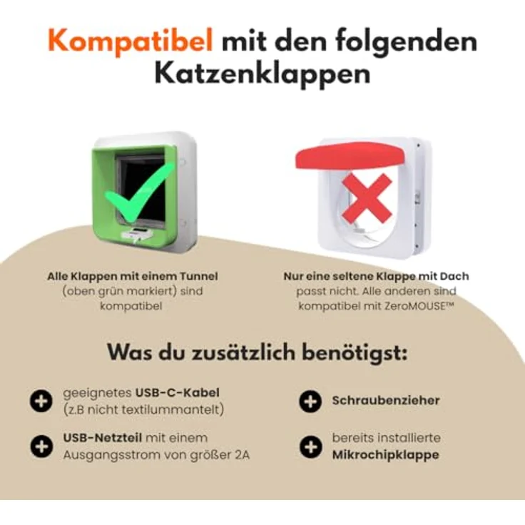 zero mouse ZeroMOUSE 2.0 Katzenklappen-Erweiterung mit Mauserkennung, Chip-Kompatibilität und App-Steuerung – Bild 3