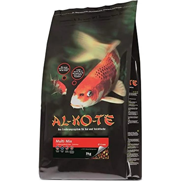 AL-KO-TE Fischfutter Teichfutter Multi-Mix, 6 mm Pellets, 3 kg, High-Premium mit Spirulina und Paprika для intensive Farbgebung – Bild 3