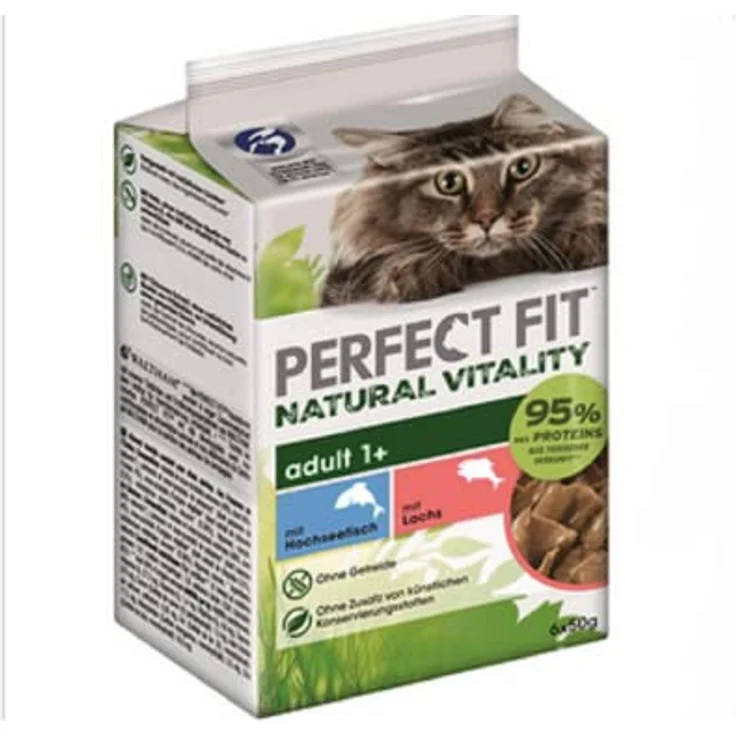 Perfect Fit Natural Vitality Adult 1+, Kleintierfutter mit Hochseefisch, 36x 50g – Bild 1