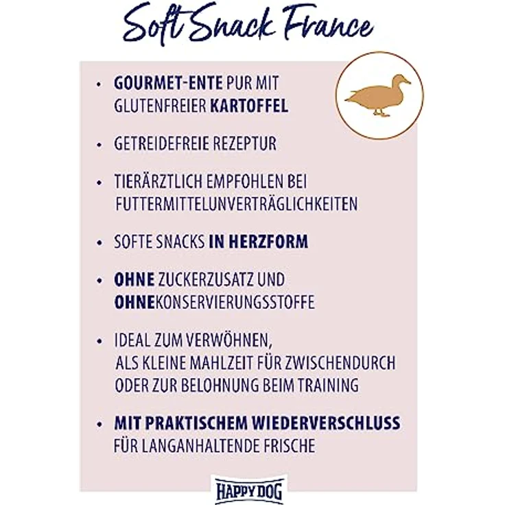 Happy Dog SoftSnack France, köstlicher Hundesnack, 100g – Bild 2