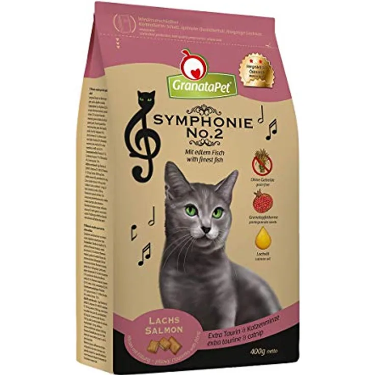 GranataPet Trockenfutter Symphonie für Katze, Adult, mit Lachs und Granatapfelkernen, 300 g