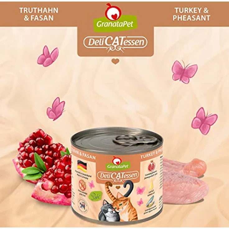 GranataPet DeliCatessen Multipack 3, Nassfutter für Katzen ohne Fisch, Alleinfuttermittel ohne Getreide, hoher Fleischanteil, 6 x 200 g – Bild 4