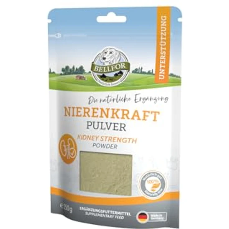 Bellfor Nierenkraft Pulver für Hunde 250g – Natürliches Ergänzungsfuttermittel zur Nierenunterstützung mit Ackerschachtelhalm und pflanzlichen Inhaltsstoffen – Bild 1