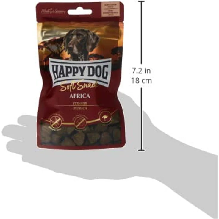 Happy Dog Kombi-Paket: Soft Snack India & Africa, weizenfrei, 6 x 100 g, herzförmig, ohne Zucker und Konservierungsstoffe, hergestellt in Deutschland – Bild 3