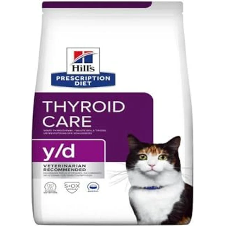 Hill's Y/D Diätfutter für Katzen, 2 x 1500 g, Huhngeschmack für Zahnpflege, 3000 g insgesamt