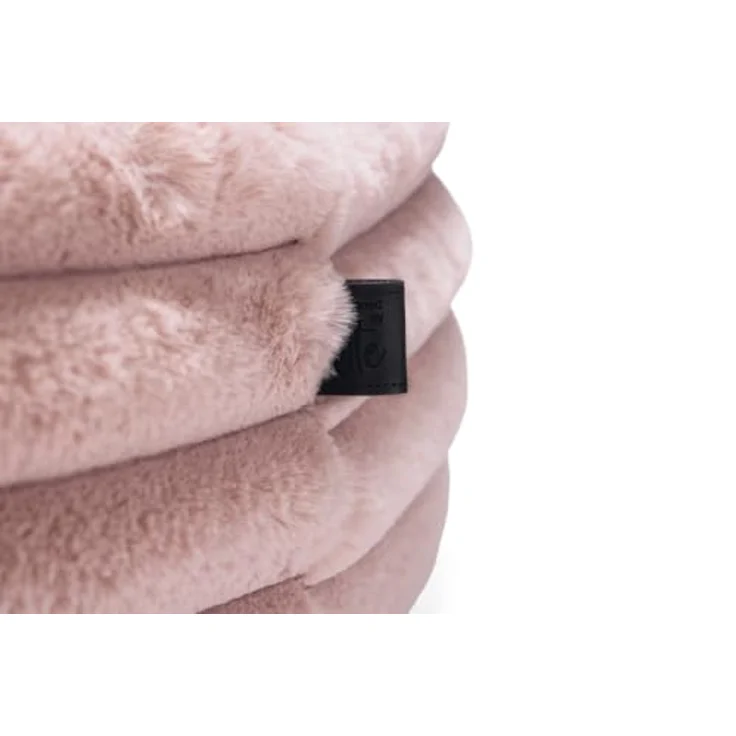 Designed By Lotte Tierkissen Katzenkissen Reza rund rosa, nachhaltiges Design, rutschfeste Unterseite, maschinenwaschbar – Bild 7