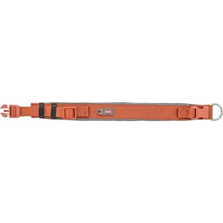 Trixie Premium Halsband, extra breit, gepolstert mit Neopren, M-L, Rost/Graphit – Bild 3