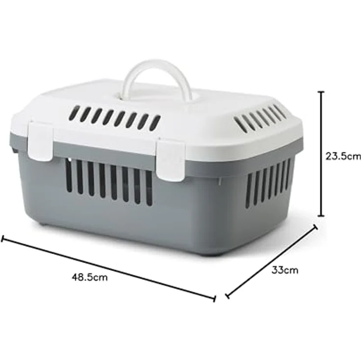 Nobby Tiertransportbox Transportbox Discovery Compact grau, Leichtgewicht mit max. Belastbarkeit von 5 kg – Bild 3