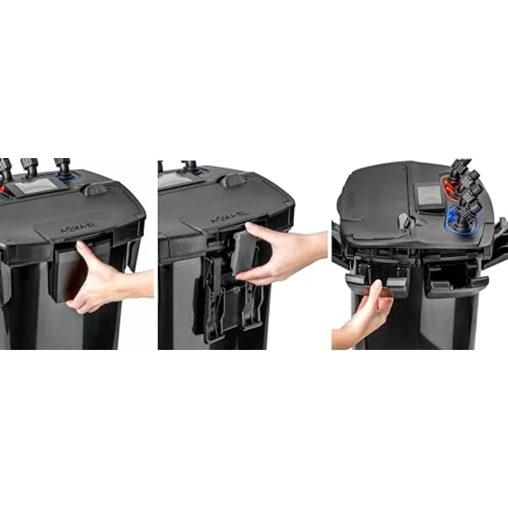 Aquael Filtro Hypermax Link, Aussenfilter für Süsswasser bis 1500 l, integriertem Heizsystem und 4500 l/h Durchflussrate, schwarz – Bild 10
