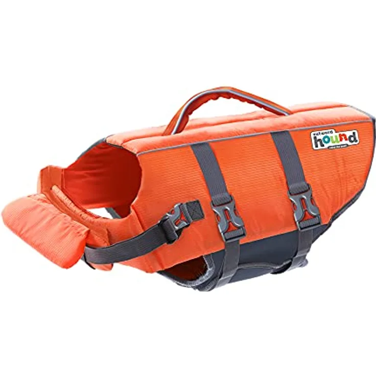 Outward Hound Kyjen 22019 Ripstop Rettungsweste für Hunde, verstellbar, Größe S, orange mit Reflexionselementen und Griff für schnelle Rettungsaktionen