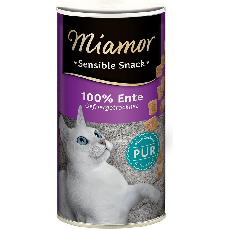 Miamor Sensible Snack Ente Pur, Katzensnack für ernährungssensible Katzen, 30g