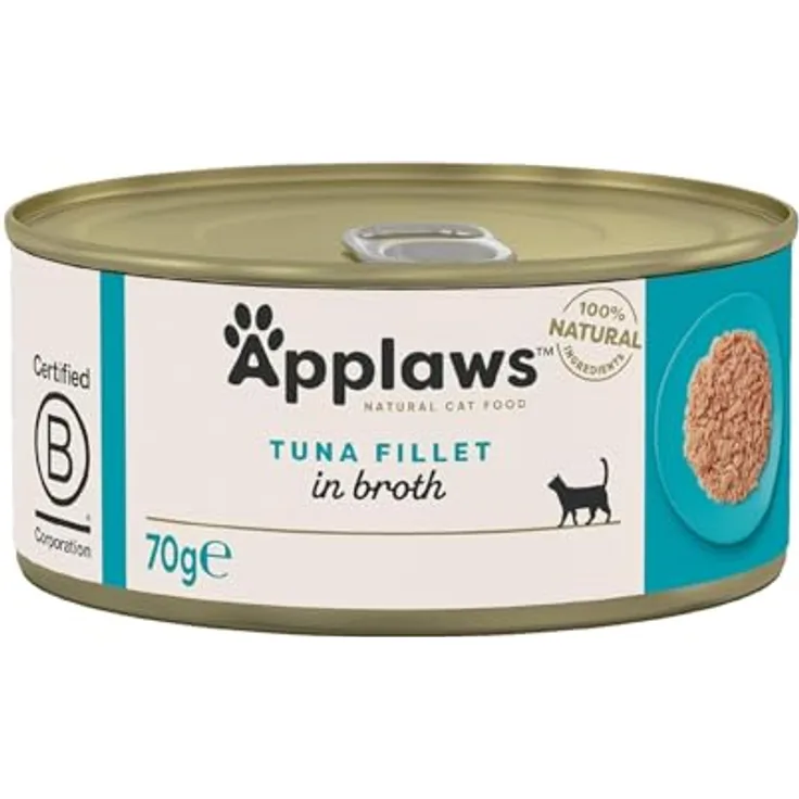 Applaws Cat Lata 70g Filete Atún, Katzen-Nassfutter mit hochwertigem Thunfischfilet