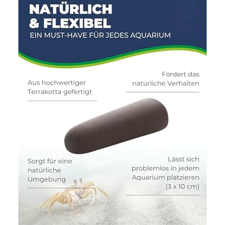 HOBBY Aquariendeko Catfish Cave S, 3,5x10 cm, dunkelbraun – Bild 3