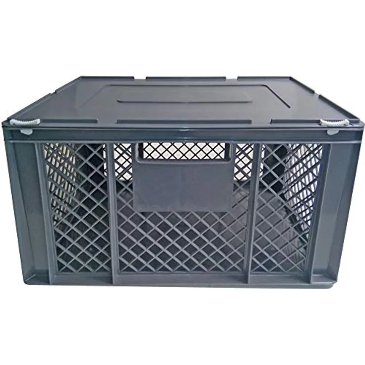 BRB-Lagertechnik Tiertransportbox XL, Scharnierdeckel für Kleintiere/Katzen/Kleine Hunde, PE-HD Material
