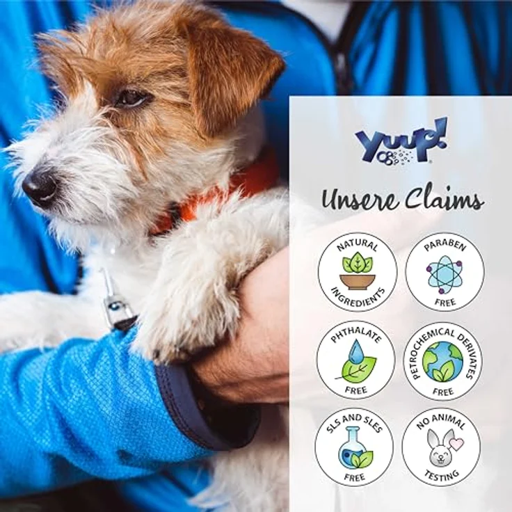 YUUP! - Shampoo für Hunde und Katzen raues Fell, 250 ml, reinigt gründlich ohne die Fellstruktur zu verändern, mit Aloe und natürlichen Extrakten – Bild 5