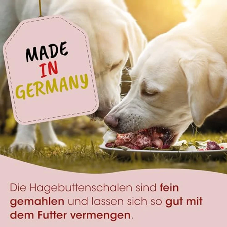 cdVet Fit-BARF Hagebuttenschalen fein, reich an Vitamin C und Pektinen, 500g – Bild 4