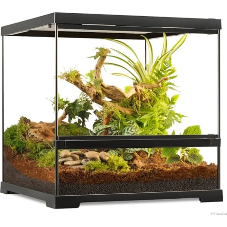 Exo Terra Pro Glasterrarium, Terrarium für Reptilien mit verschließbarer Fronttür und einstellbarem Belüftungssystem, 45 x 45 x 45 cm – Bild 1