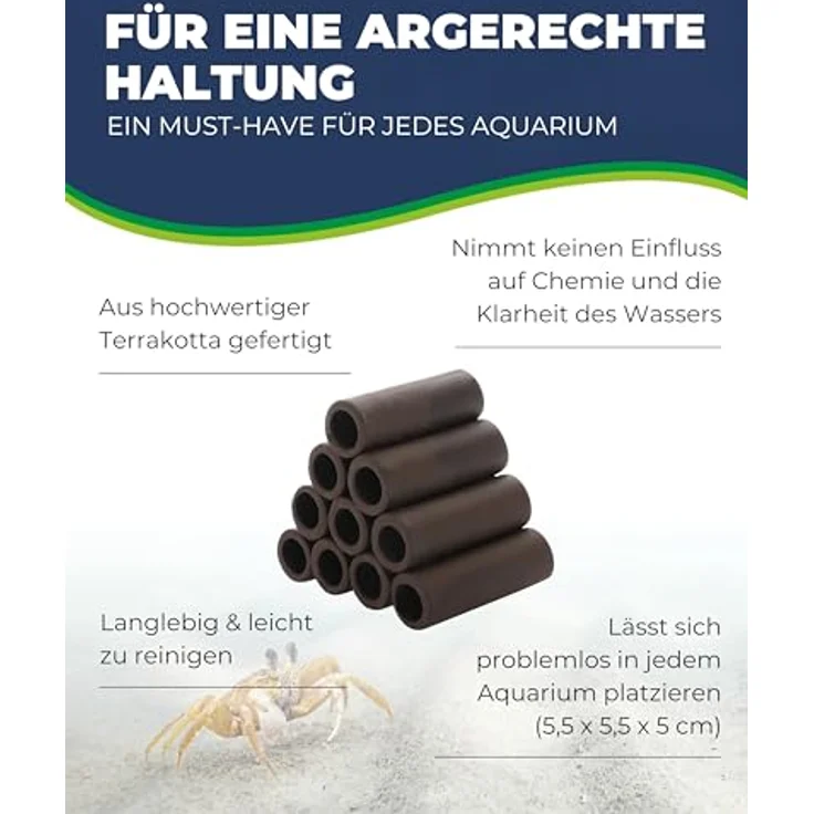 HOBBY Aquariendeko Prawn Pyramid 4-3-2-1, Rückzugsmöglichkeit für Krebse und Garnelen, dunkel – Bild 3