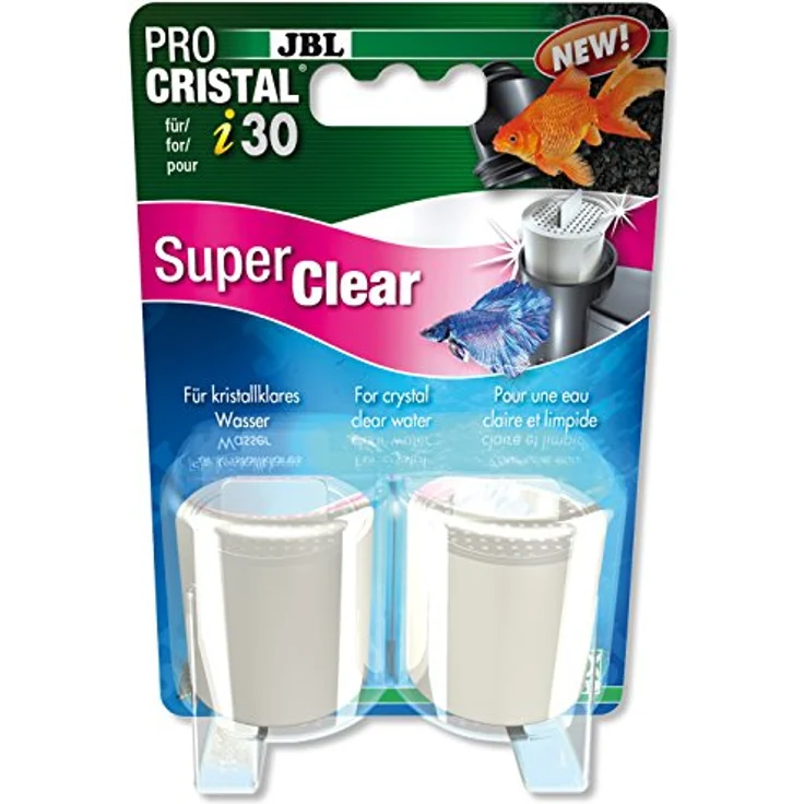 JBL ProCristal i30, Aquariumfilter Kartuschen, 2er Pack mit Hochleistungs-Aktivkohle, 25 ml Spezialfiltermaterial – Bild 1