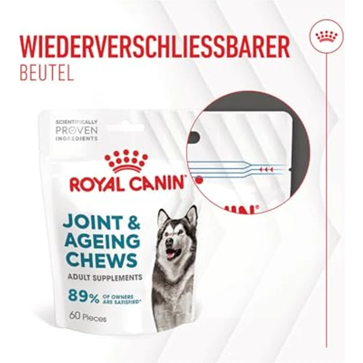 Royal Canin Joint & Ageing Chews, Doppelpack 2 x 240 g, Gelenksnacks für adulte Hunde aller Größen, mit Grünlippmuschel und Omega-3-Fettsäuren, im wiederverschließbaren Beutel – Bild 4