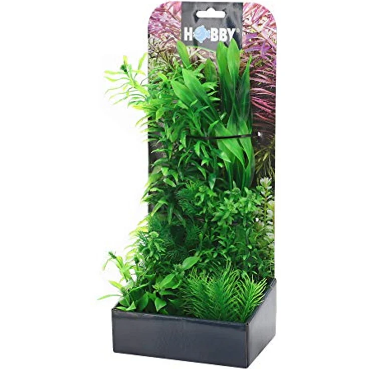 HOBBY Aquariendeko Plantasy Set, 4 Pflanzen-Set mit 6 künstlichen Aquarienpflanzen, naturgetreu, für Barsch- und Kaltwasseraquarien – Bild 1