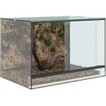 vidaXL Terrarium Transparent 60 x 40 x 40 cm, 360-Grad-Sicht, kratzfestes Glas, für Reptilien und Amphibien