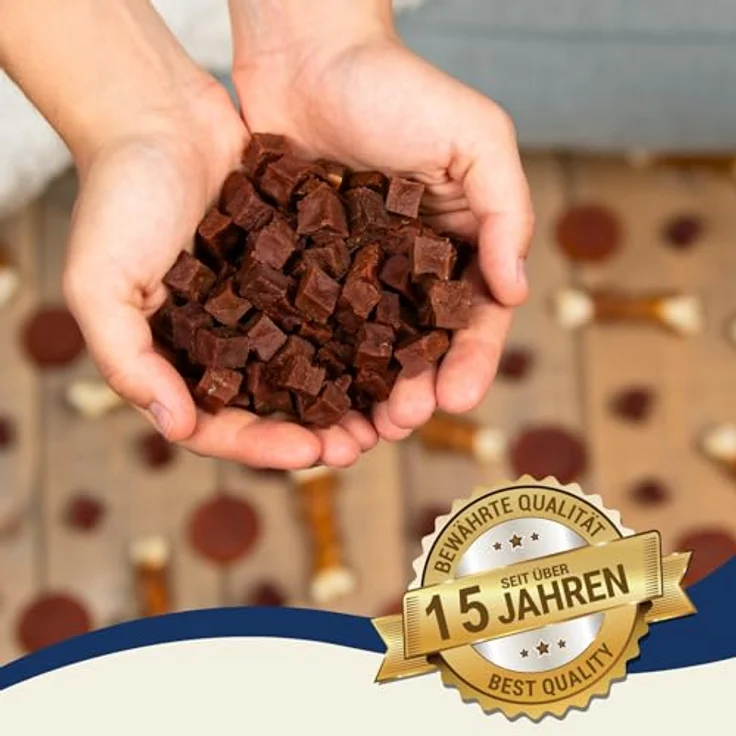 Lyra Pet® Rindfleischwürfel Hundefutter Snack, 5 kg, fettarm, schonend getrocknet, proteinreich, für Welpen und Senioren – Bild 4