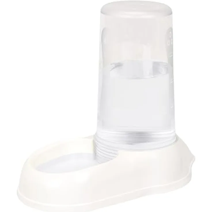 Ferplast AZIMUT 5500 Futter- oder Wasserspender für große Hunde, 5,5 Liter, rutschfester Boden, 23 x 41 x H 37,5 cm, Weiß