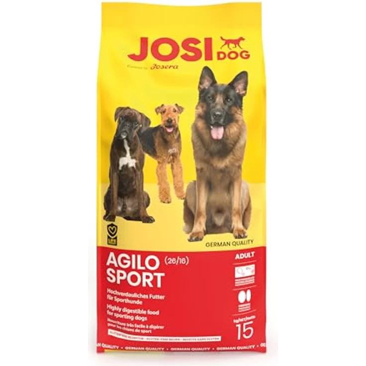 JosiDog Agilo Sport, Hunde-Trockenfutter mit 81% tierischen Proteinen, glutenfrei, für aktive Hunde, 15 kg – Bild 8