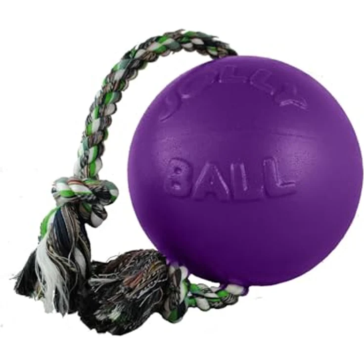 Jolly Pets Romp-n-Roll, Hundespielzeug mit Seil, langlebig und schwimmfähig für Outdoor-Aktivitäten – Bild 3