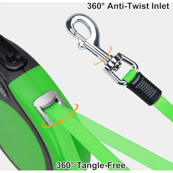 Taglory Hundeleine 5m Rollleine, für kleine & mittelgroße Hunde bis 20kg, ergonomischer Griff, Anti-Verdrehsicherung, Grün – Bild 5