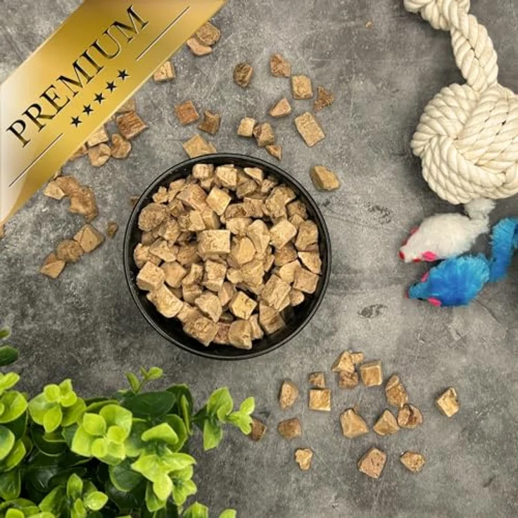 Lyra Pet® Entenleberwürfel gefriergetrocknet 200 g | Getreidefreier Snack für Hunde & Katzen, proteinreich & fettarm, ideal für Welpen, Kitten & Senioren – Bild 5