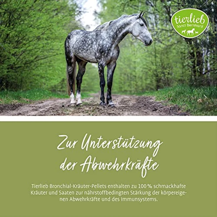 Kräuterhaus Sanct Bernhard tierlieb Kräuter-Pellets für Pferde, Ergänzungsfuttermittel mit Schwarzkümmel, Kamille, Salbei, Eukalyptus, Thymian, Anis & Fenchel, 1,4 kg – Bild 2