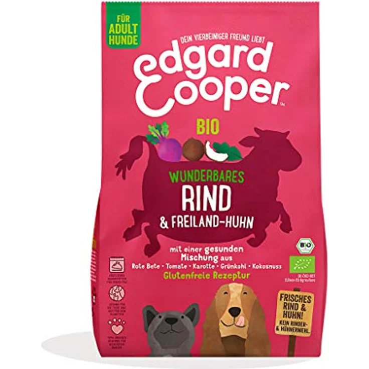 Edgard & Cooper Bio Trockenfutter, Rind und Huhn, glutenfrei, 2,5kg – Bild 1