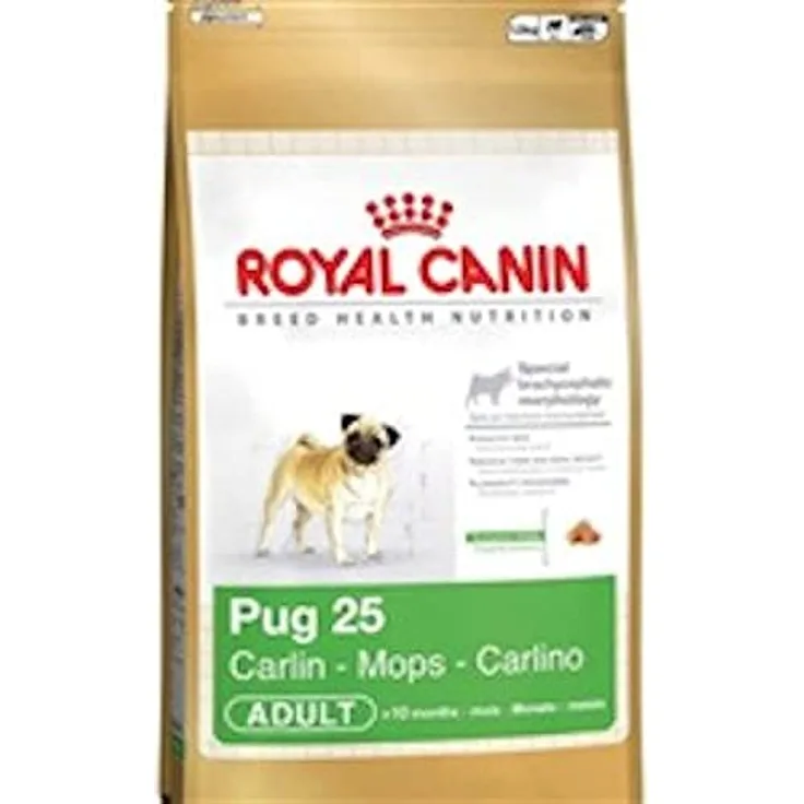 Royal Canin Mops Adult, Hundefutter für Möpse ab 10 Monaten, 1,5 kg, unterstützt Hautgesundheit und ideales Körpergewicht