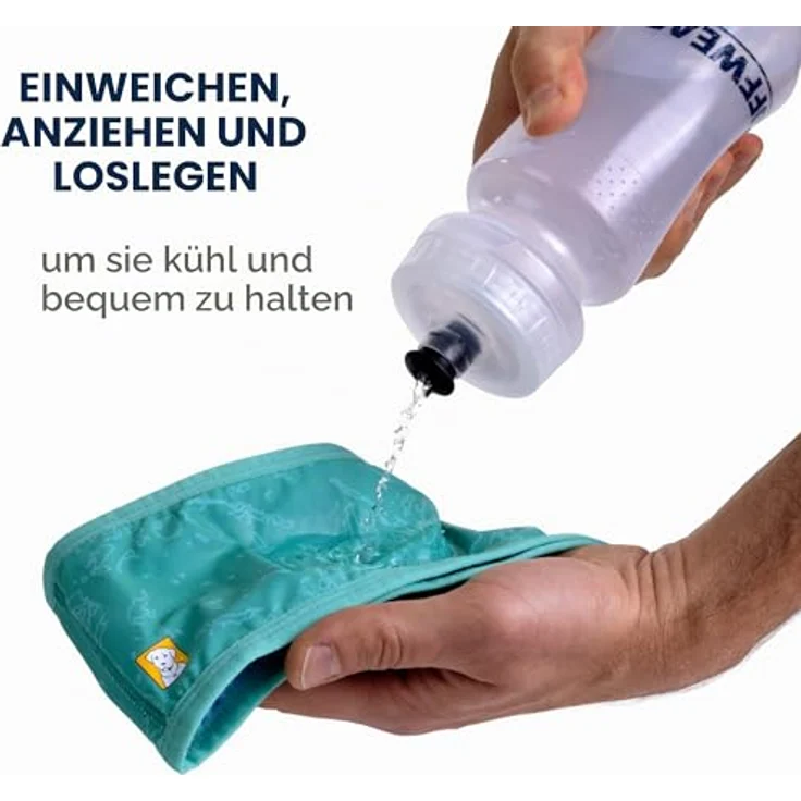 Ruffwear Swamp Cooler(TM) Halsgaiter, Kühlschal für Hunde, Verdunstungskühlung, XL, Farbe: Aurora Teal/Helitrope Purple – Bild 4