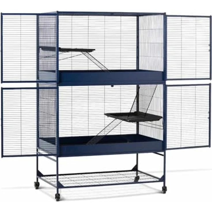 Savic Royal Suite 100 Zusatzeinheit, erweiterbarer Kleintierkäfig mit Rollen und extra großen Türen, Schutzrändern für Sauberkeit