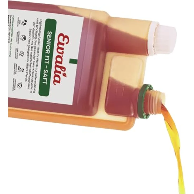 Ewalia Senior Fit-Saft, Natürliche Vitalitäts- und Stoffwechselunterstützung für ältere Pferde, 2x1 Liter, 100% Natur pur, frei von Zusätzen – Bild 2