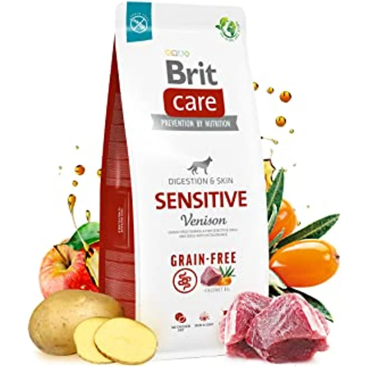 BRIT Care Dog Sensitive Venison, Trockenfutter für Hunde mit Nahrungsmittelunverträglichkeiten, 12 kg, getreidefrei – Bild 3