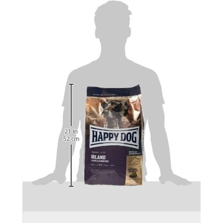 Happy Dog Sensible Trockenfutter Hund Adult Irland, 4 kg - Weizenfreie Rezeptur mit Lachs und Kaninchen für sensible Genießer, Unterstützung von Haut und Fell – Bild 3