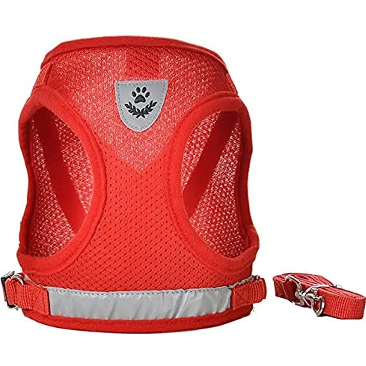 FEimaX Hundegeschirr und Leinen Set, weich gepolstert aus atmungsaktivem Mesh, reflektierend und verstellbar, ideal für Welpen und Katzen, geeignet für Gehen, Laufen und Training – Bild 2