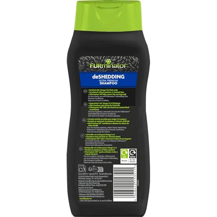 FURminator deShedding Hunde-Shampoo, Premium Shampoo mit Omega-3 und Omega-6, 473 ml – Bild 2