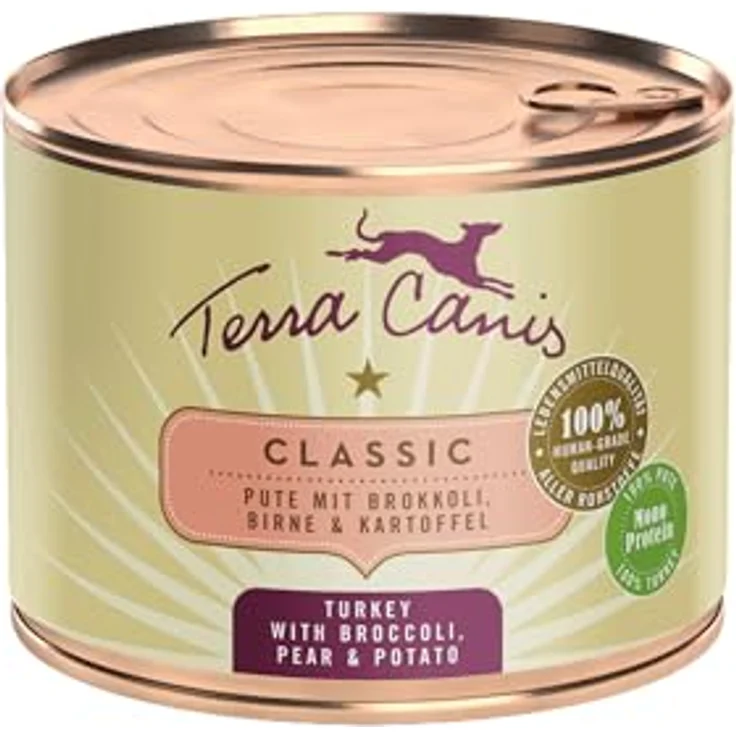 Terra Canis Pute, Brokkoli, Birne & Kartoffel - Classic Nassfutter, 200g I Premium Hundefutter in 100% Lebensmittelqualität, allergen- & getreidearm, glutenfrei – Bild 1