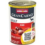 animonda GranCarno Hunde Nassfutter mit Rind pur, getreidefreies Hundenassfutter ohne Zucker, 6 x 400 g, für ausgewachsene Hunde, mit 100 % frischen, fleischlichen Zutaten